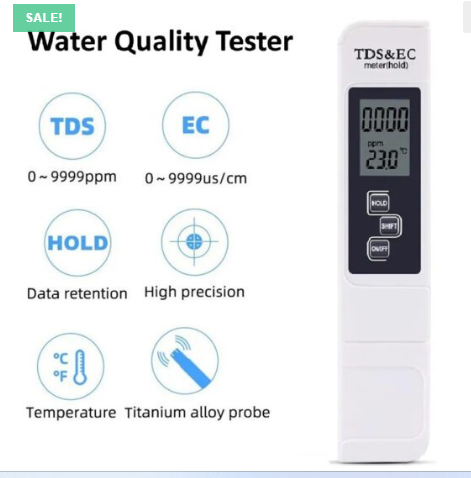 Professional 3-in-1 TDS, EC &amp; Temp Meter